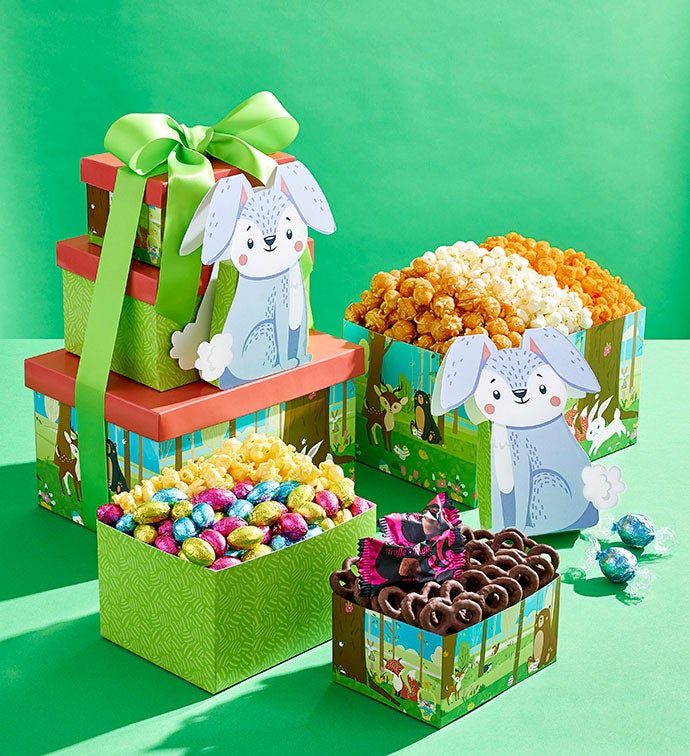 Forest Of Fun 4 Gift Box Tower With Bunny Box